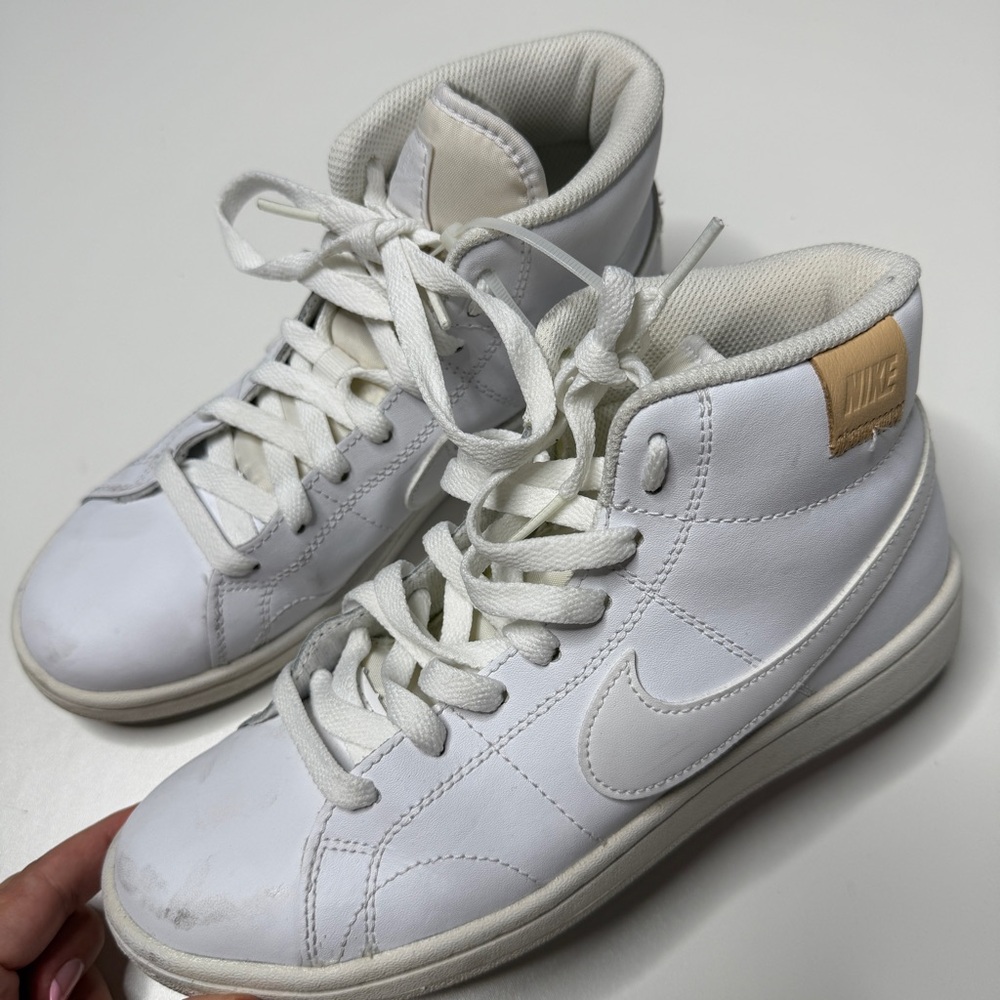 Nike court royale 2 mid triple white womens size 6.5